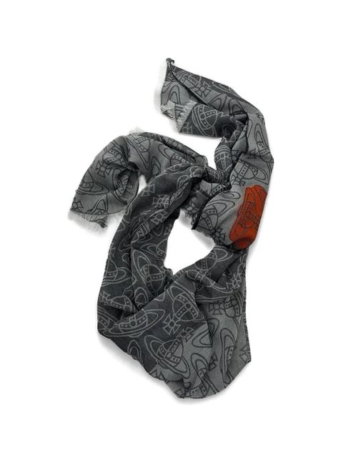 Vivienne Westwood Graffiti Orb scarf - Grey - zdjęcie produktu nr 2