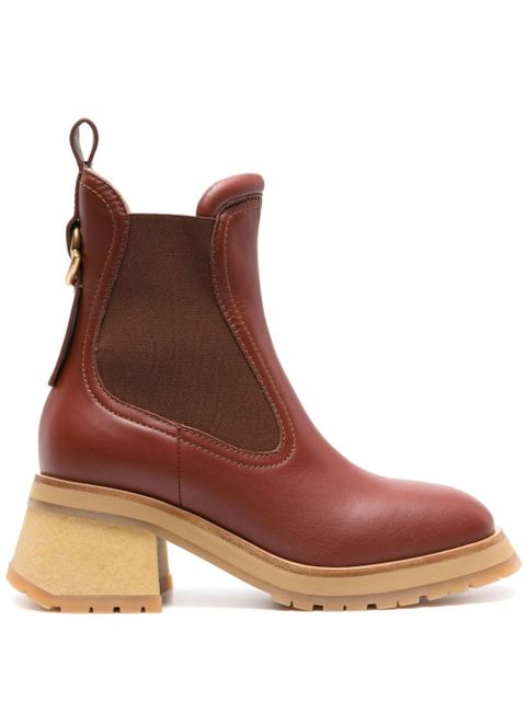 Moncler Gigi 70mm leather Chelsea boots - Brown - zdjęcie produktu nr 1