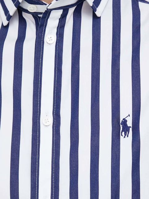 Polo Ralph Lauren sukienka bawełniana kolor granatowy mini rozkloszowana