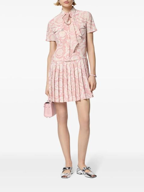 Versace Barocco Lavalli�re silk mini dress - Pink - zdjęcie produktu nr 2