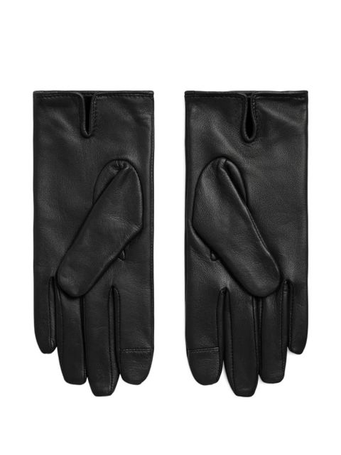 Lauren Ralph Lauren logo-embossed gloves - Black - zdjęcie produktu nr 1