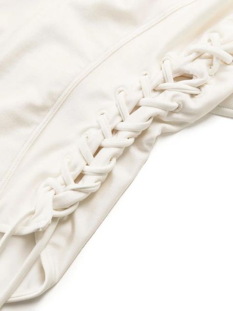 Cult Gaia Hallie lace-up swimsuit - White