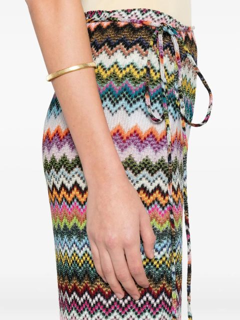 Missoni waist strap chevron skirt - Blue