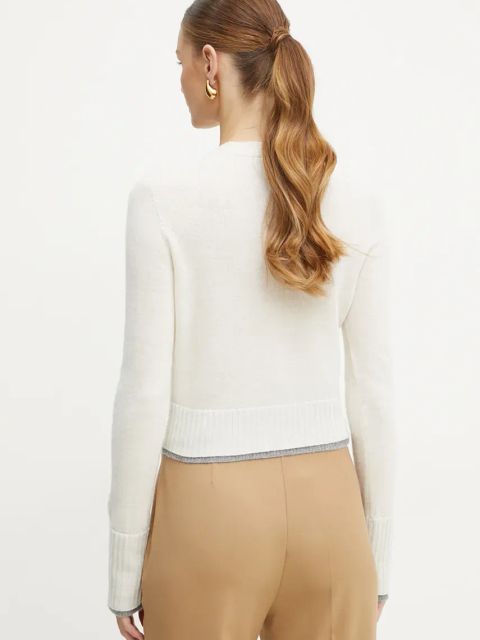 Pinko kardigan wełniany kolor beżowy lekki 104469 A277