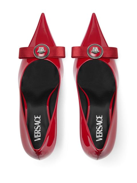 Versace 85mm Gianni Ribbon pumps - Red