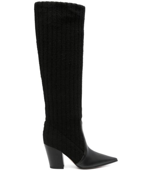 Gianvito Rossi 85mm panelled-design boots - Black - zdjęcie produktu nr 1