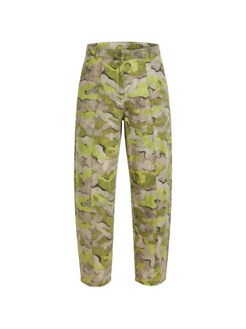PINKO camouflage-print balloon-fit trousers - Green - zdjęcie produktu nr 1