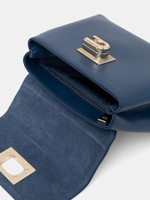 Furla torebka skórzana kolor niebieski WB00109.ARE000.6G000