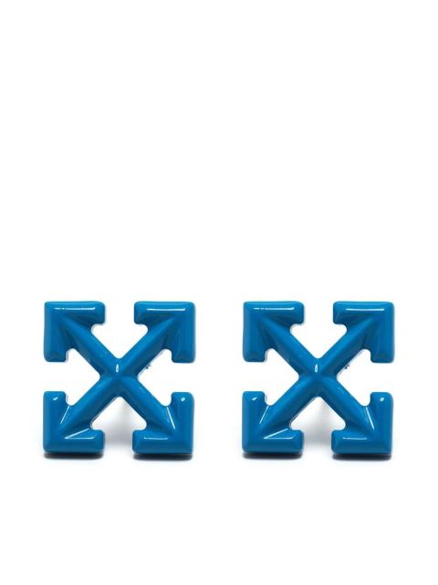 Off-White mini Arrow earrings - Blue