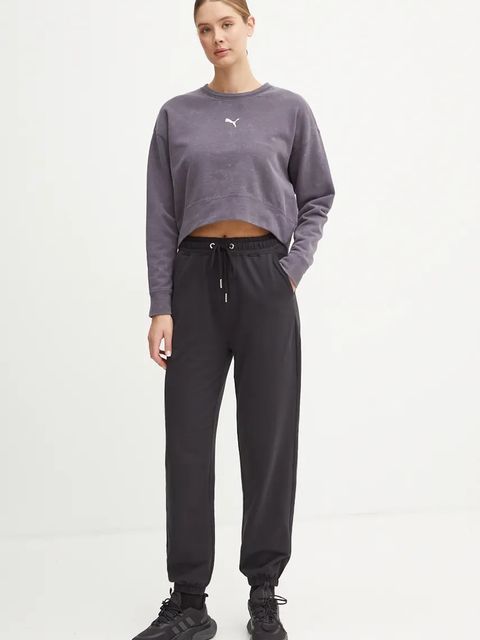 Puma bluza bawełniana damska kolor fioletowy gładka 626799 - zdjęcie produktu nr 2