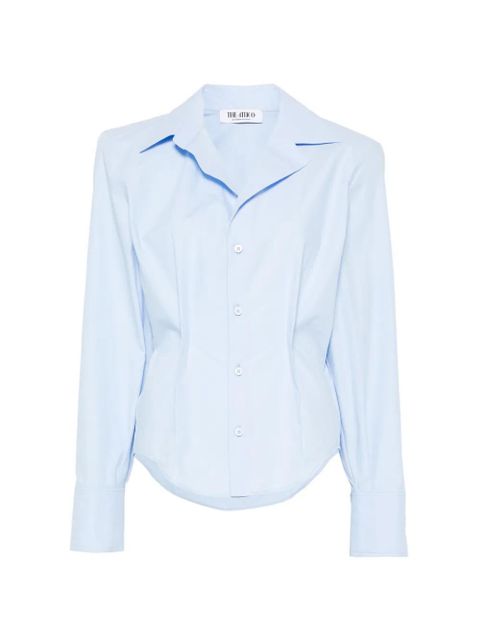 The Attico pointed-collar buttoned shirt - Blue - zdjęcie produktu nr 1