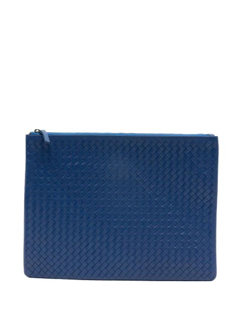 DRAGON DIFFUSION A4 woven zip clutch bag - Blue - zdjęcie produktu nr 1