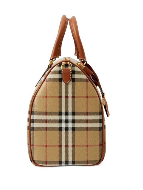 Burberry Check Medium bowling bag - Brown