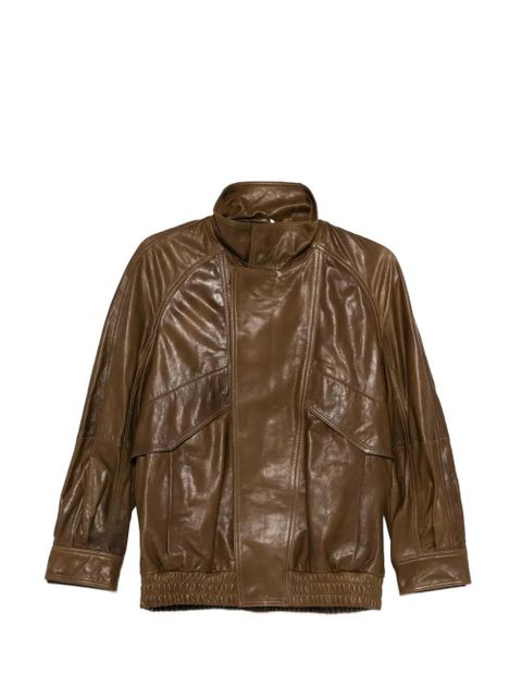 Nour Hammour Ariste leather jacket - Brown - zdjęcie produktu nr 1