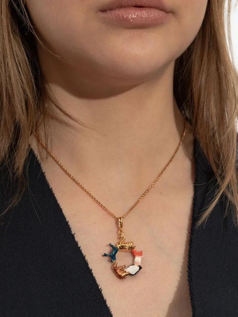 Marni Alphabet O animal-circle pendant - Gold