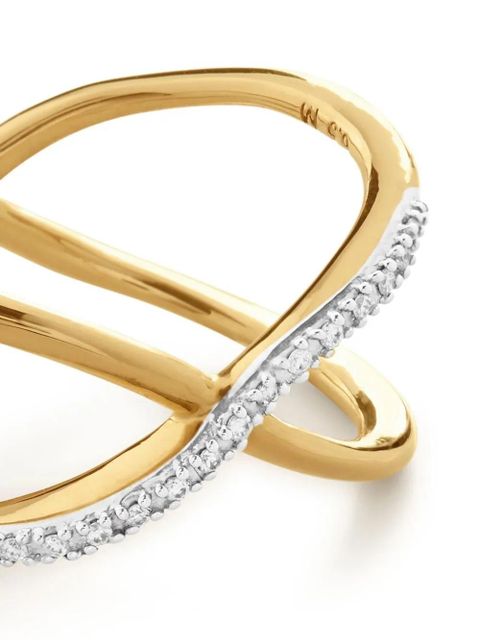 Monica Vinader Riva Diamond Kiss ring - Gold - zdjęcie produktu nr 2