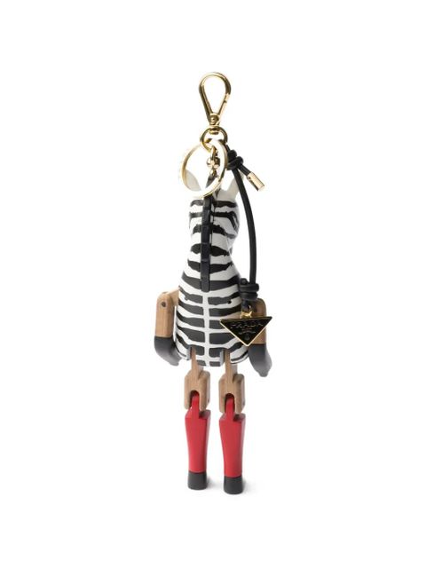 Prada zebra triangle keyring charm - White - zdjęcie produktu nr 2