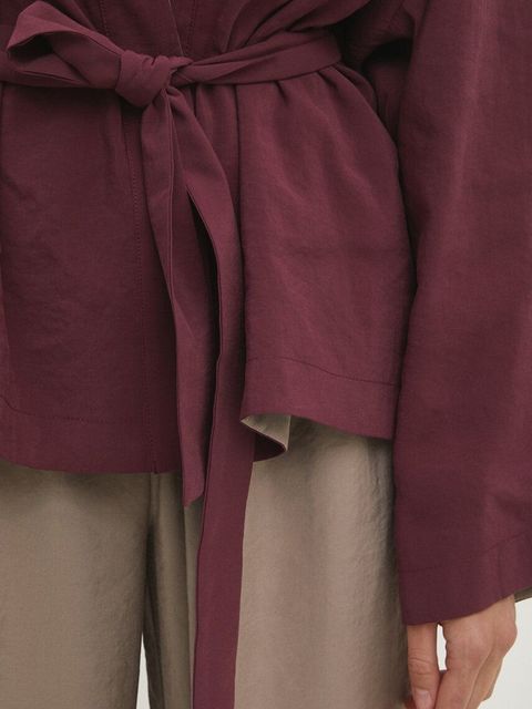 Answear Lab marynarka dwustronna kolor beżowy oversize gładka