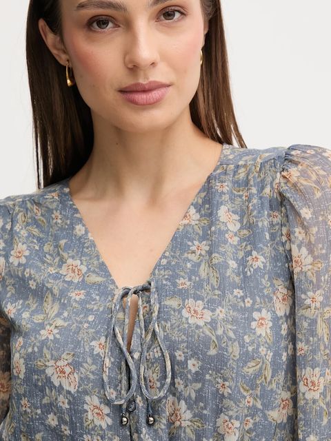 Pepe Jeans sukienka kolor niebieski midi rozkloszowana PL9537692 - zdjęcie produktu nr 2