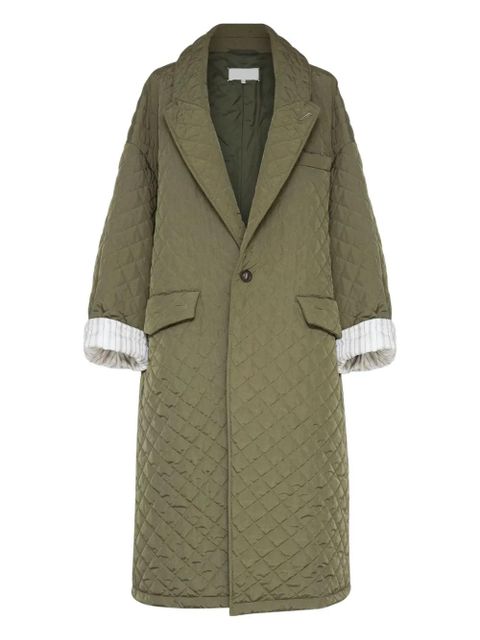 Maison Margiela quilted single-breasted coat - Green - zdjęcie produktu nr 1