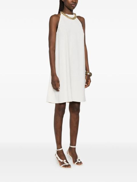 PINKO halter-neck mini dress - Neutrals