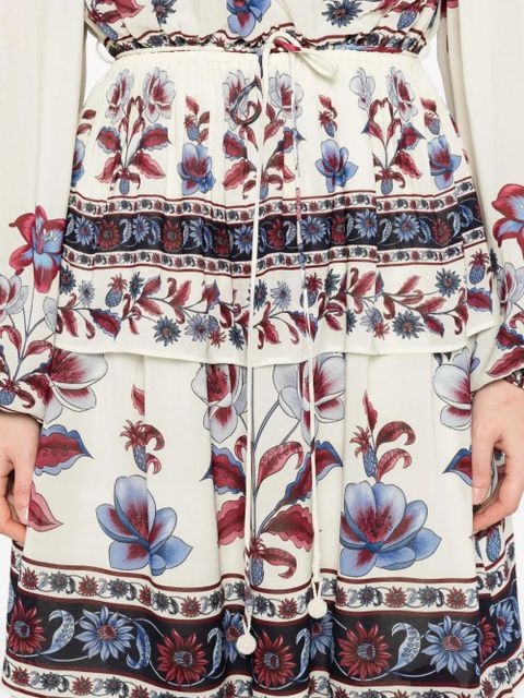 FARM Rio Malu Winter floral-print maxi dress - Neutrals