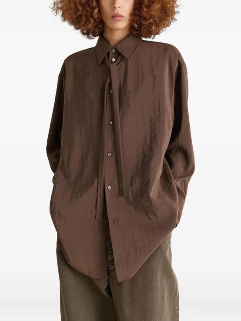 LEMAIRE tied-neck shirt - BR402 BRUNETTE - zdjęcie produktu nr 2