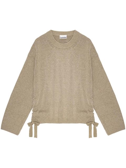 GANNI drawstring sweater - Neutrals - zdjęcie produktu nr 1