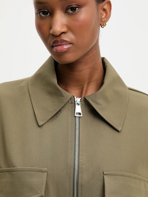 Answear.LAB kurtka kolor zielony przejściowa