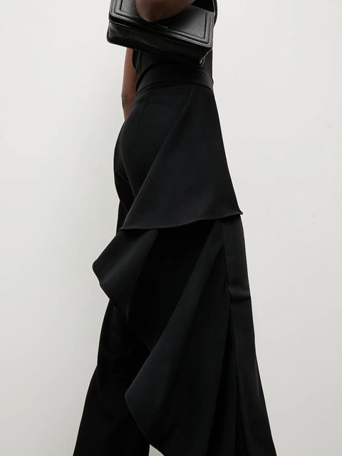 Answear.LAB spodnie damskie kolor czarny szerokie high waist