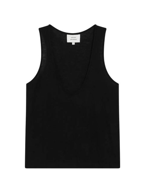 LouLou de Saison V-neck tank top - Black - zdjęcie produktu nr 1