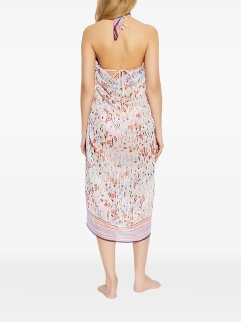 Lanvin floral-pattern beach dress - White