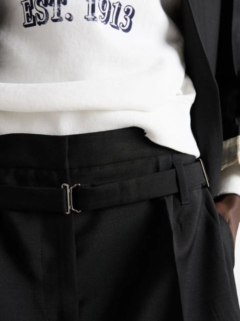 Prada belted tailored shorts - Black