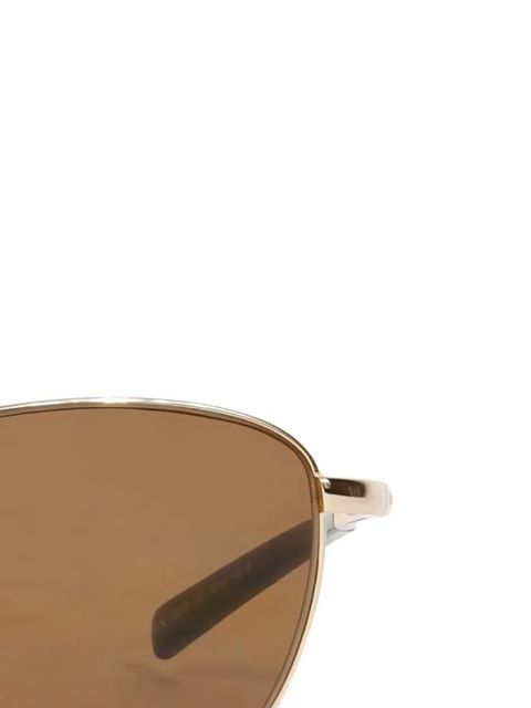 Saint Laurent 831 Vesper triangular-frame sunglasses - Gold
