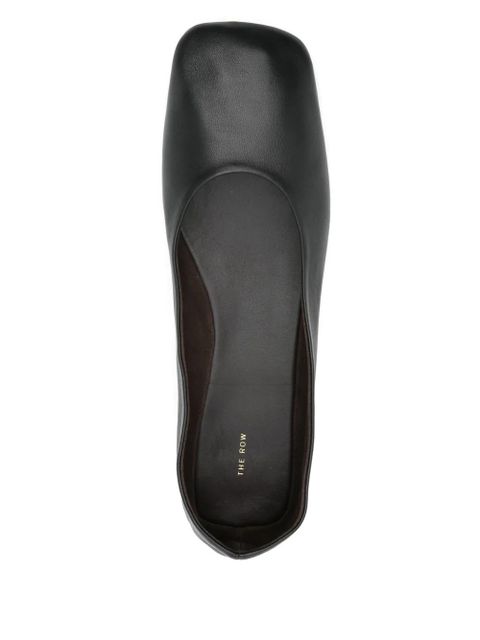 The Row leather ballet flats - Black