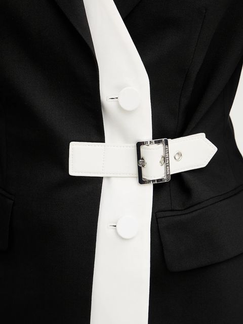 Karl Lagerfeld marynarka z dodatkiem wełny BW ESSENTIAL