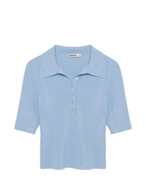 Simkhai Secily polo - Blue - zdjęcie produktu nr 1