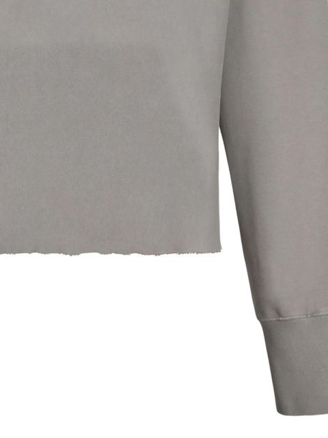 Maison Margiela frayed cotton sweatshirt - Grey