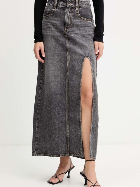 Miss Sixty spódnica jeansowa kolor szary maxi rozkloszowana 6S3KJ40600 - zdjęcie produktu nr 1