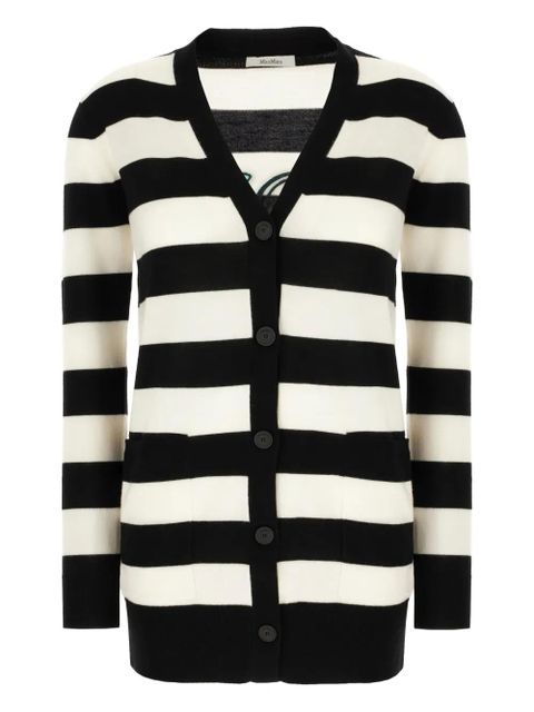 Max Mara striped virgin-wool cardigan - Black - zdjęcie produktu nr 1