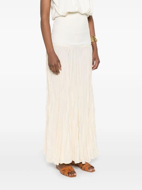 Johanna Ortiz Light Sound crinkled midi skirt - Neutrals
