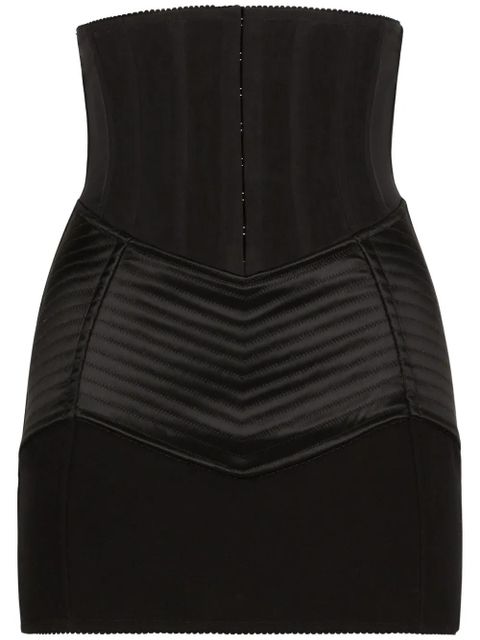 Dolce & Gabbana bustier-waist ruched miniskirt - Black - zdjęcie produktu nr 1