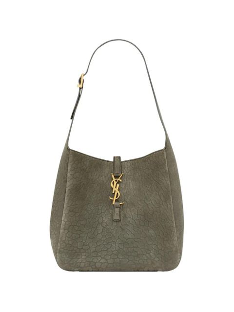 Saint Laurent Le 5 à 7 cracked-effect shoulder bag - Green - zdjęcie produktu nr 1