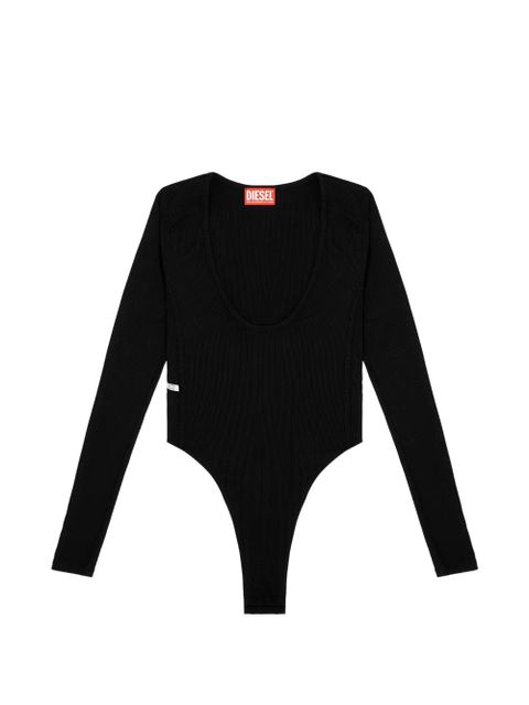 Diesel T-Bodyn ribbed scoop-neck bodysuit - Black - zdjęcie produktu nr 1