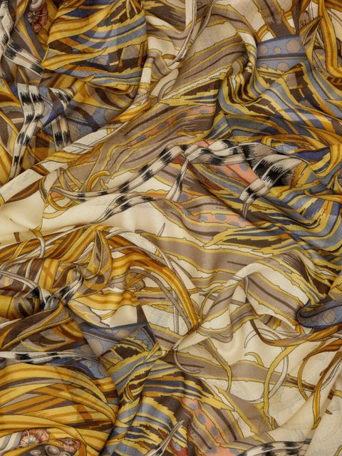 Ferragamo Rooster-print scarf - Neutrals