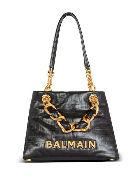 Balmain small 1945 Soft leather tote bag - Black