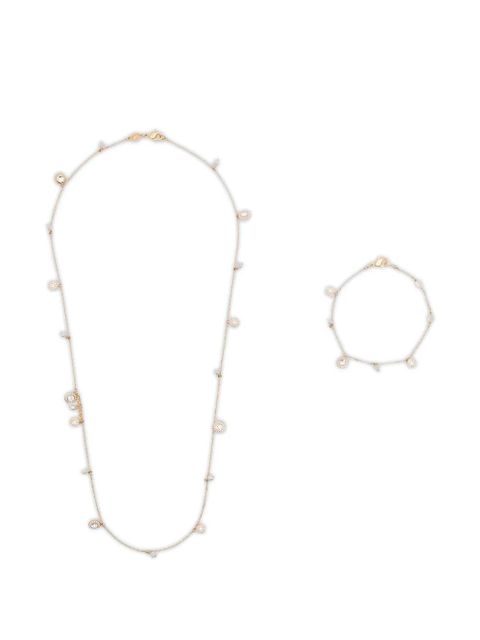 Swarovski Una Angelic Strandage crystal-pearl necklace (set of two) - Gold - zdjęcie produktu nr 1