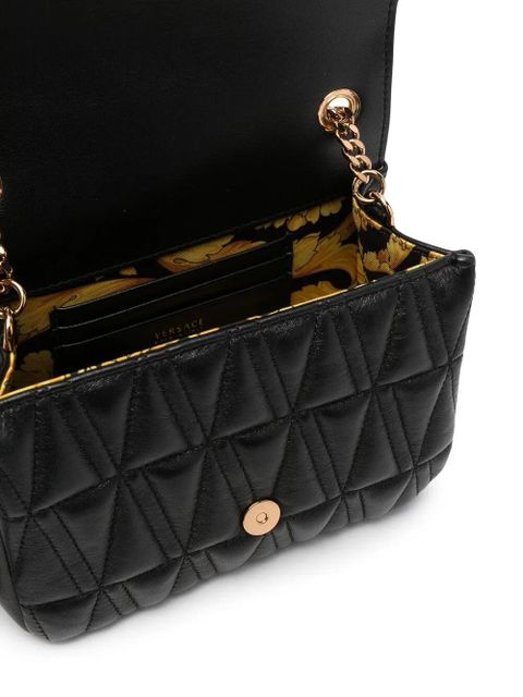 Versace small Virtus shoulder bag - Black
