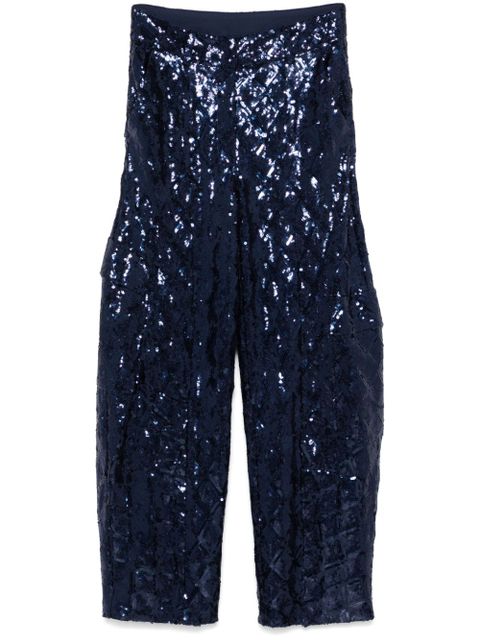 ROTATE BIRGER CHRISTENSEN sequinned cargo pants - Blue - zdjęcie produktu nr 1