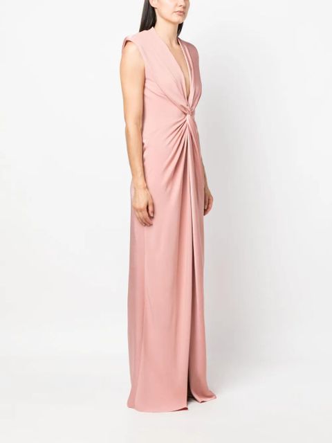 Max Mara twist-front V-neck maxi dress - Pink